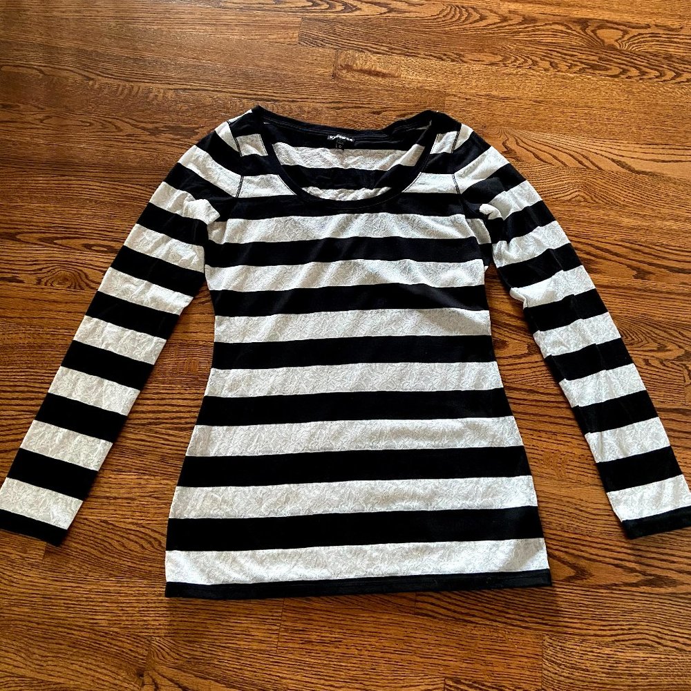 Black & White Lace Shirt from Express (size M)